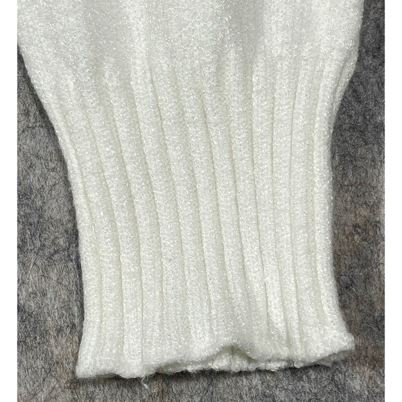 Lilly Pulitzer Morgen V-neck Sweater White w/Gold Stitching Large Style 006501 - Picture 4 of 8